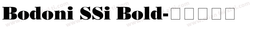 Bodoni SSi Bold字体转换